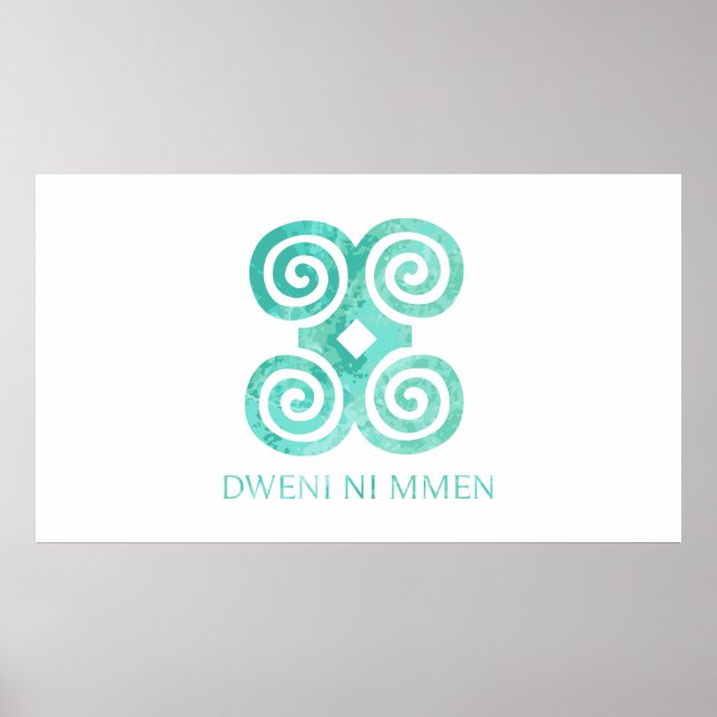 Andika Symbol für Demut Dweni Ni Mmen Geschenkidee Poster (Vorne)