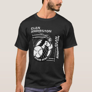 Andirston Clan Gaelic Motto Swordsman T-Shirt