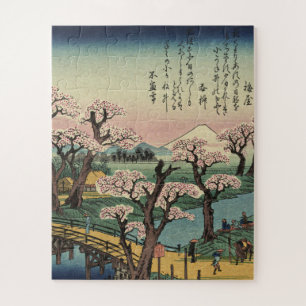 Ando Hiroshige - Abend Glow bei Koganei Bridge Puzzle