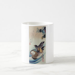 Ando Hiroshige Mandarinen-Enten-Farbholzschnitt Kaffeetasse