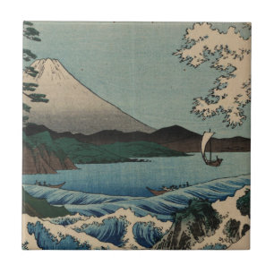 Ando Hiroshige - Meer bei Satta in der Provinz Sur Fliese