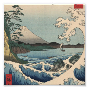 Ando Hiroshige - Meer bei Satta in der Provinz Sur Fotodruck