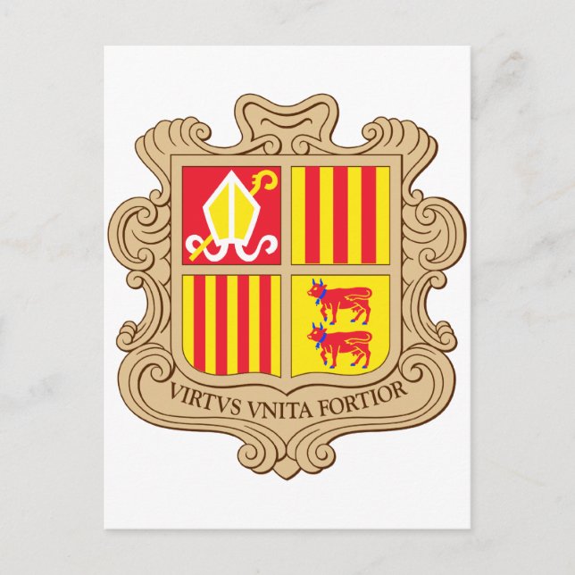 Andorra-Armmantel Postkarte (Vorderseite)