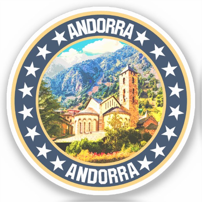 Andorra Aufkleber (Vorderseite)