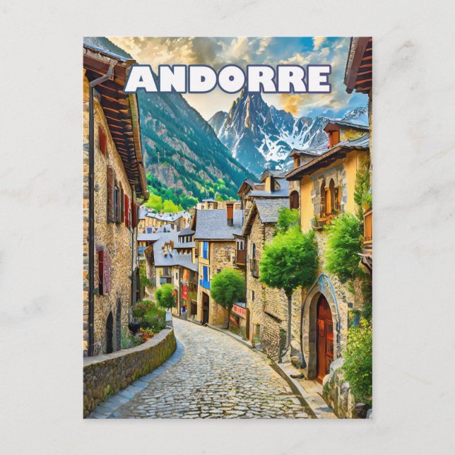 Andorra, Bergjuwel Postkarte (Vorderseite)