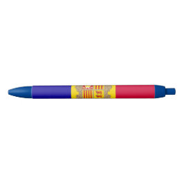 Andorra Country Flag Retractable Ballpoint Pen Kugelschreiber