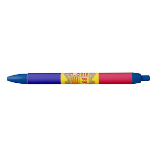 Andorra Country Flag Retractable Ballpoint Pen Kugelschreiber