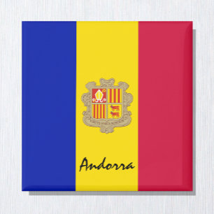 Andorra Fahne & Andorra Ferien-/Sportfans Magnet