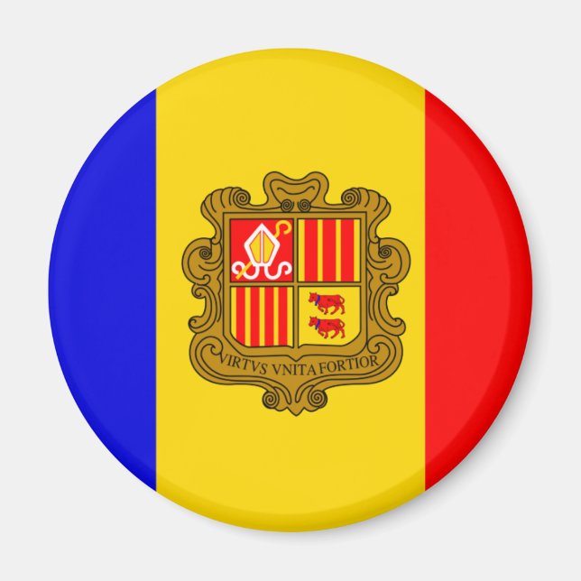 Andorra-Fahnen-Magnet Magnet (Vorne)