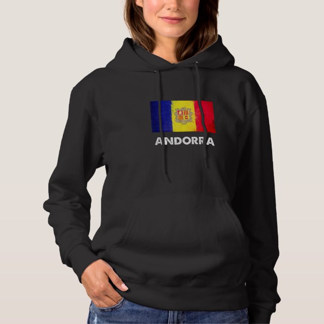 Andorra Flag  Andorran  1 Hoodie (Vorderseite)