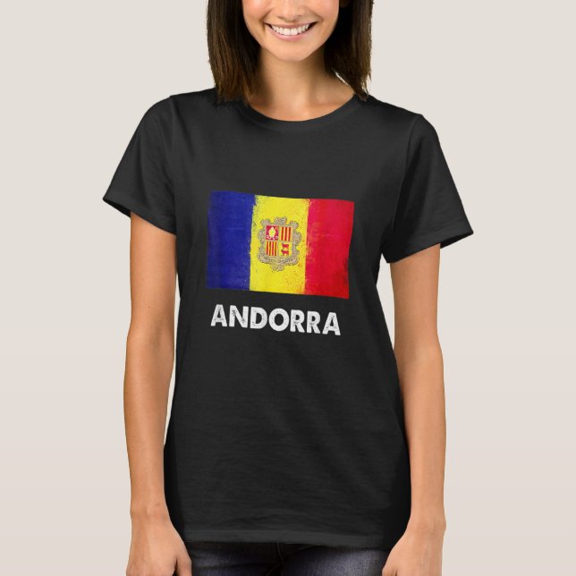 Andorra Flag   Andorran T-Shirt (Vorderseite)