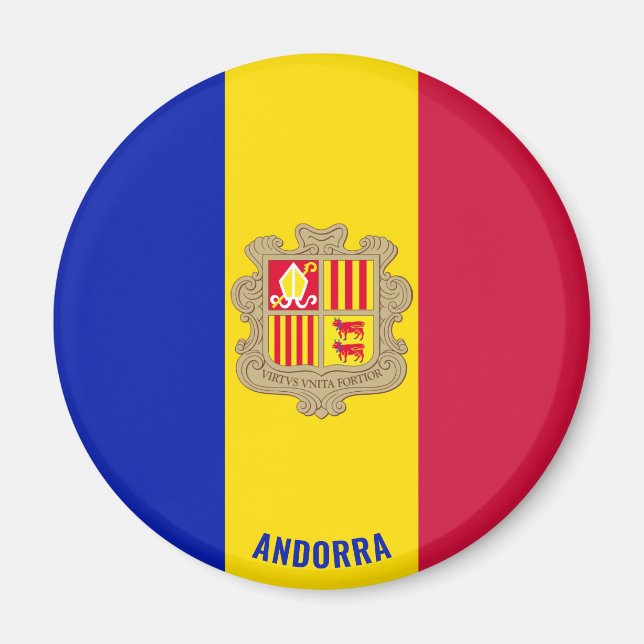 Andorra Flag Charming Patriotic Magnet (Vorne)