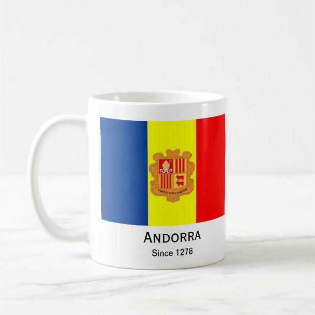 Andorra Flag Custom Cup Tasse (Links)