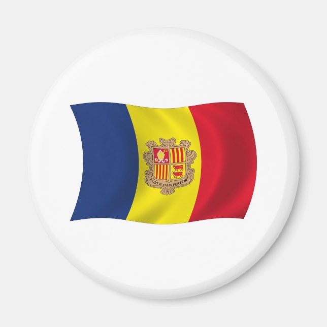 Andorra Flag Magnet (Vorne)