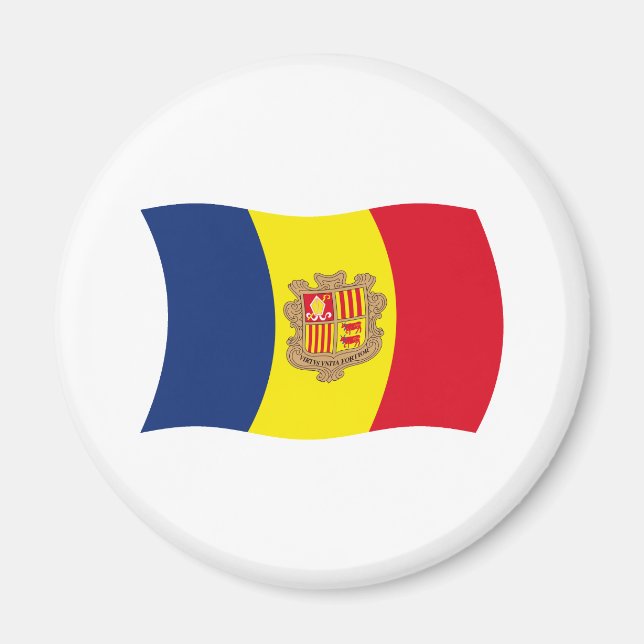 Andorra Flag Magnet (Vorne)