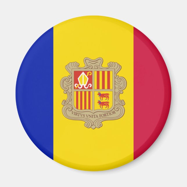 Andorra Flag Magnet (Vorne)