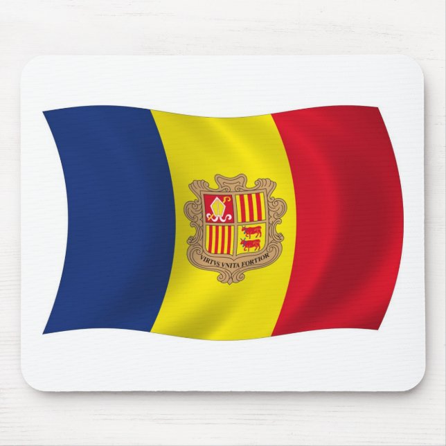 Andorra Flag Mousepad (Vorne)