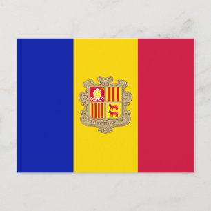 Andorra Flag Postkarte