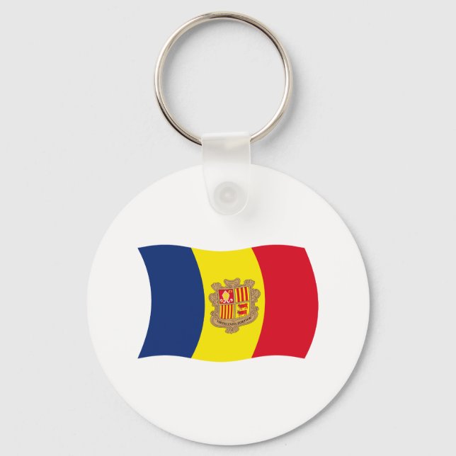 Andorra Flag Schlüsselanhänger (Vorderseite)