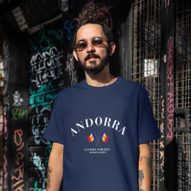 Andorra Flag T - Shirt - Patriotisches Apparel (Von Creator hochgeladen)