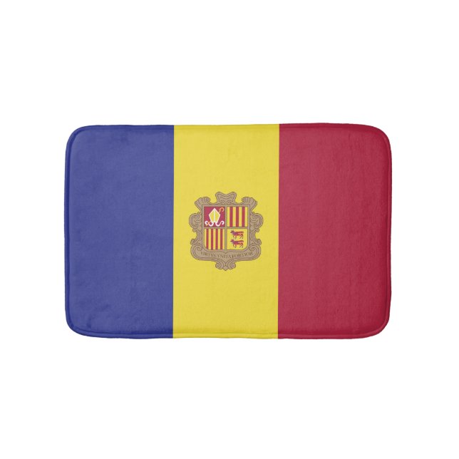 Andorra-Flagge Badematte (Vorderseite)