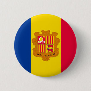 Andorra-Flagge Button