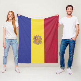 Andorra-Flagge Fleecedecke