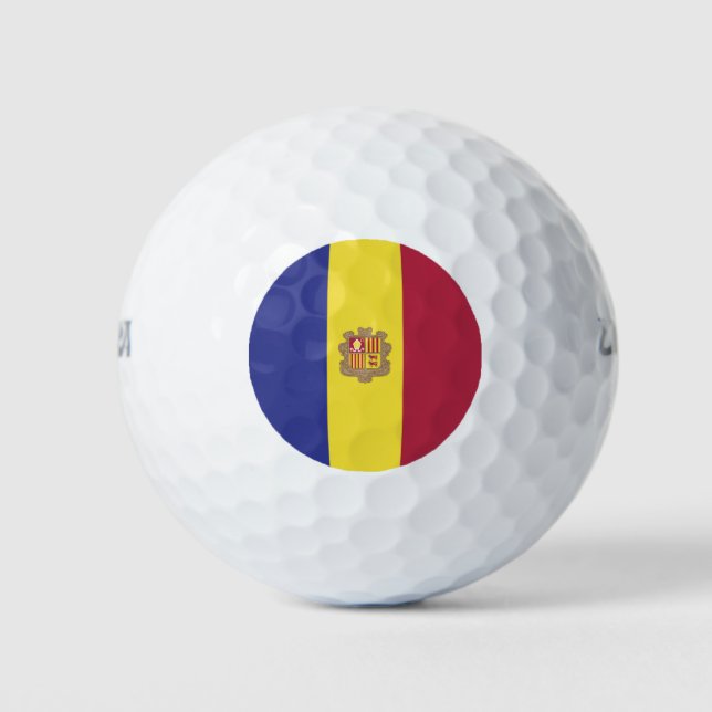 Andorra-Flagge Golfball (Vorderseite)