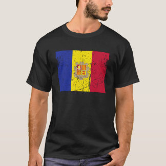 Andorra-Flagge Grafik für Männer Frauen Kinder T-Shirt