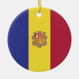 Andorra-Flagge Keramik Ornament