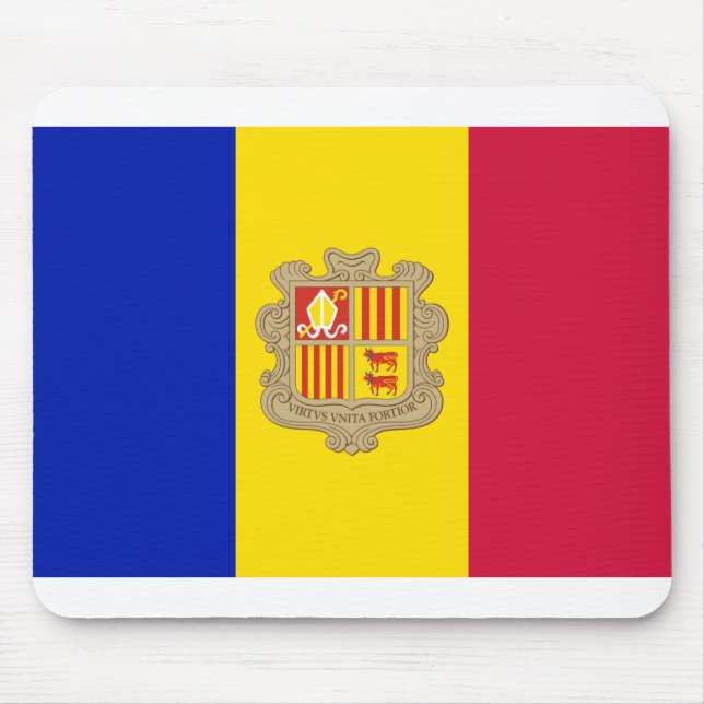Andorra-Flagge Mousepad (Vorne)