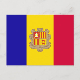 Andorra-Flagge Postkarte