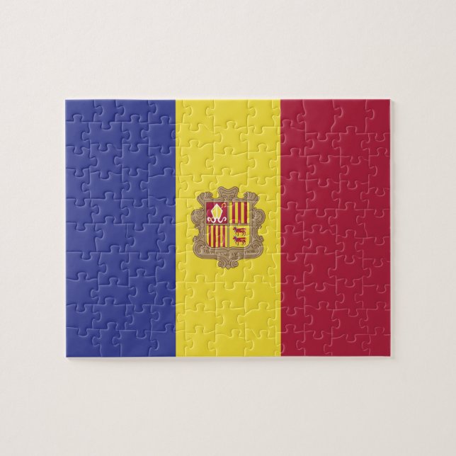 Andorra-Flagge Puzzle (Horizontal)