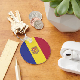 Andorra-Flagge Schlüsselanhänger