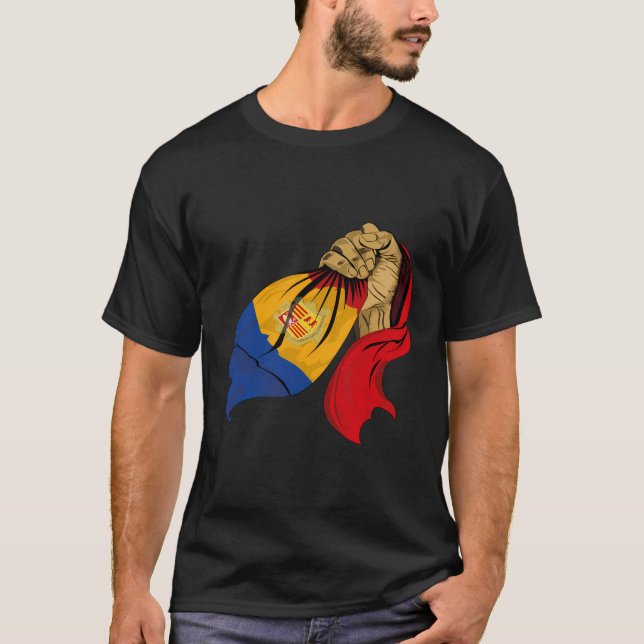 Andorra-Flagge T-Shirt (Vorderseite)