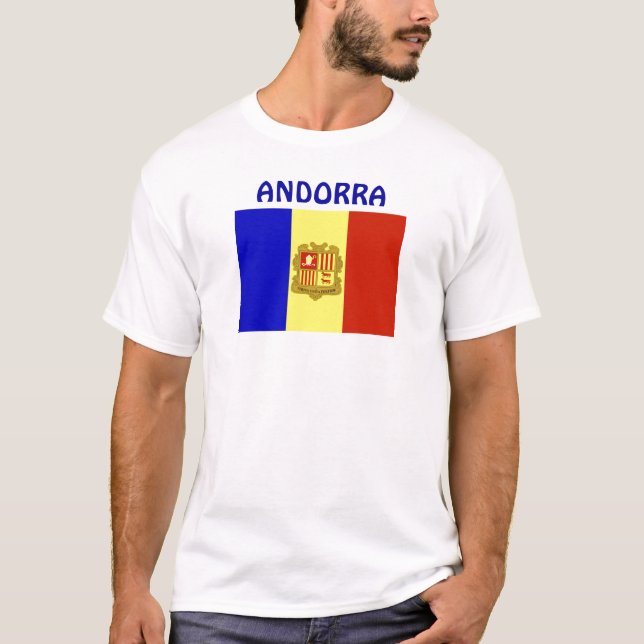 Andorra-Flagge T-Shirt (Vorderseite)