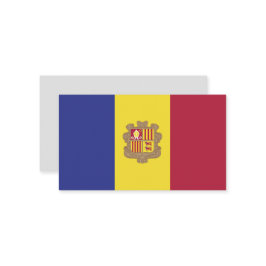 Andorra-Flagge Visitenkarte