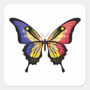 Andorra Frack Butterfly Flag Sticker
