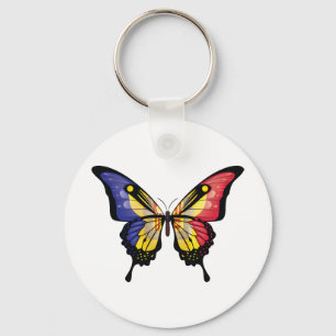 Andorra Frack Butterfly Flag Sticker Schlüsselanhänger