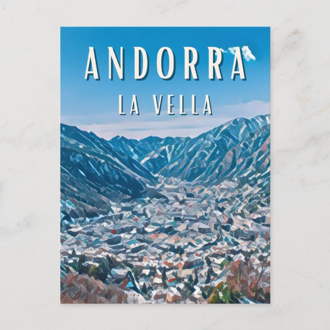 Andorra-la-Alt, Stadt der Natur Postkarte (Vorderseite)