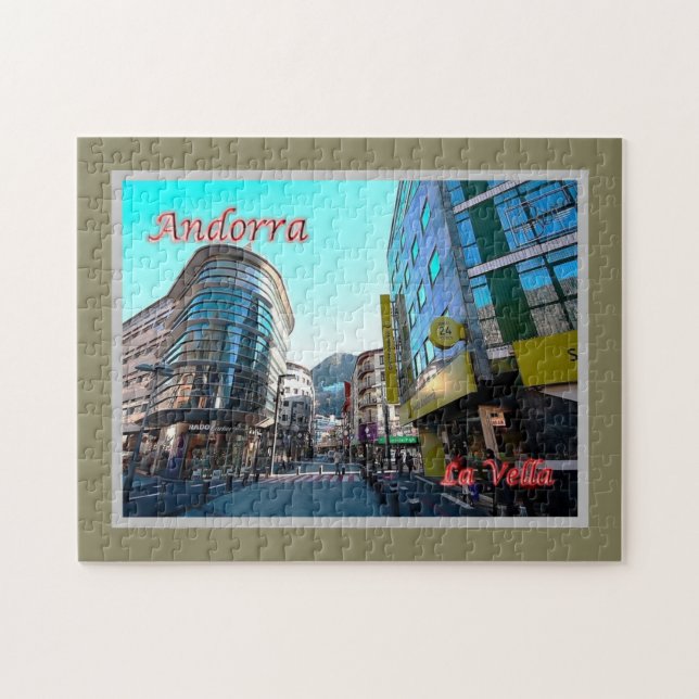 Andorra - La Vella - Centre - Puzzle (Horizontal)