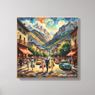 Andorra la Vella Mountain Street Leinwand