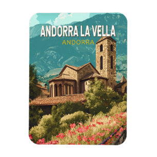 Andorra la Vella Reisen Vintag Magnet