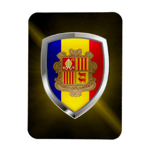 Andorra Metallic Emblem Magnet