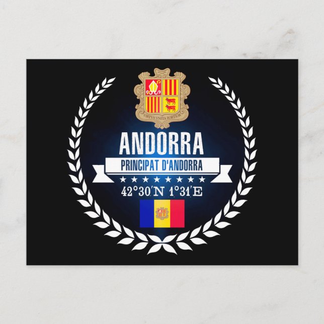 Andorra Postkarte (Vorderseite)
