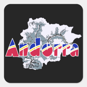 Andorra Quadratischer Aufkleber