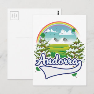 Andorra-Retrologo Postkarte