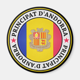 Andorra Round Emblem Magnet