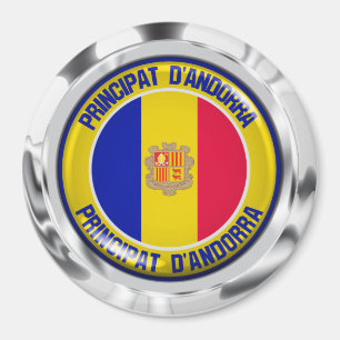 Andorra Round Emblem Magnet