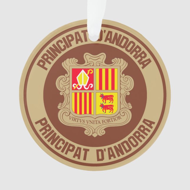 Andorra Round Emblem Ornament (Vorderseite)